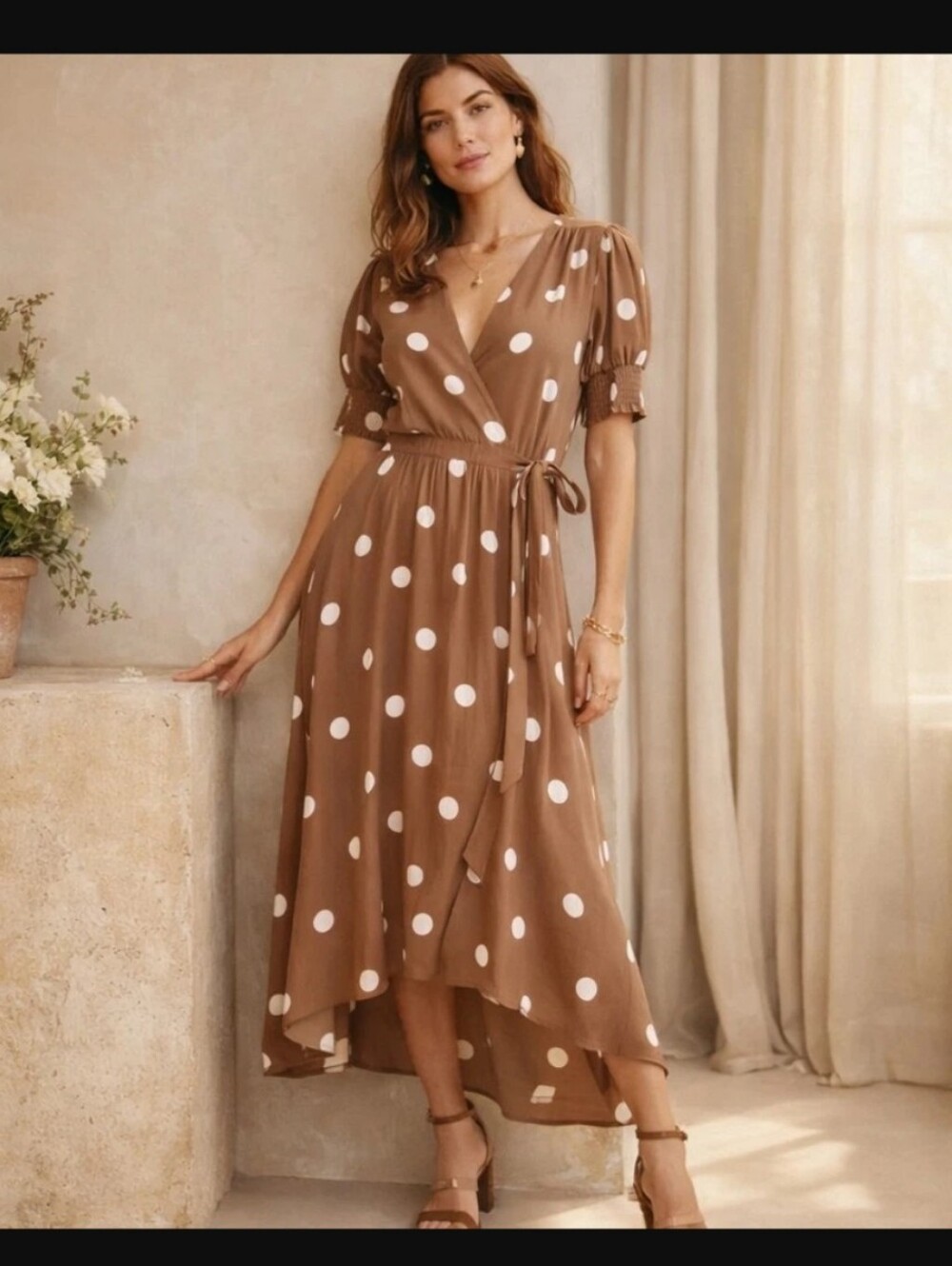 Maeve Anthropologie Bernice Midi Polka Dot, Size 16